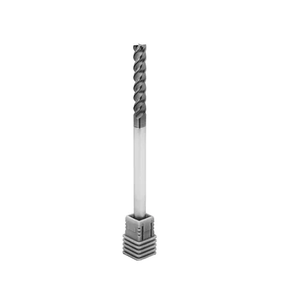 Fresa metal duro 70hrc reta 4 cortes ø 06,0 - 100 - 30,0mm h06 alcrsin - dry cut