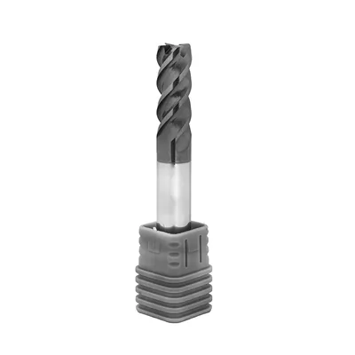 Fresa metal duro 70hrc reta 4 cortes ø 10,0 - 075 - 25,0mm h10 alcrsin - dry cut