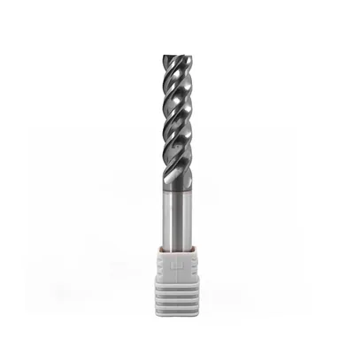 Fresa metal duro 70hrc reta 4 cortes ø 12,0 - 100 - 45,0mm h12 alcrsin - dry cut