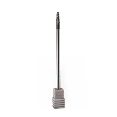 Fresa metal duro 70hrc esférica 2 cortes ø 04,0 - 100 - 08,0mm h04 alcrsin - dry cut