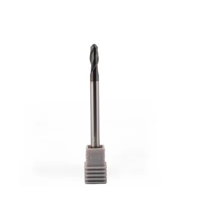 Fresa metal duro 70hrc esférica 2 cortes ø 05,0 - 075 - 10,0mm h05 alcrsin - dry cut