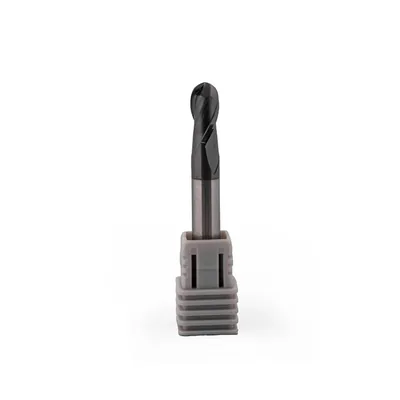 Fresa metal duro 70hrc esférica 2 cortes ø 06,0 - 050 - 12,0mm h06 alcrsin - dry cut