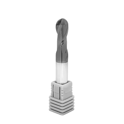 Fresa metal duro 70hrc esférica 2 cortes ø 08,0 - 060 - 16,0mm h08 alcrsin - dry cut