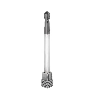 Fresa metal duro 70hrc esférica 2 cortes ø 08,0 - 100 - 16,0mm h08 alcrsin - dry cut