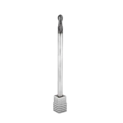 Fresa metal duro 70hrc esférica 2 cortes ø 08,0 - 150 - 16,0mm h08 alcrsin - dry cut