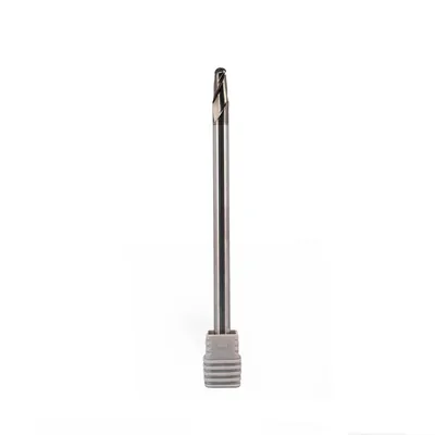 Fresa metal duro 70hrc esférica 2 cortes ø 10,0 - 075 - 20,0mm h10 alcrsin - dry cut