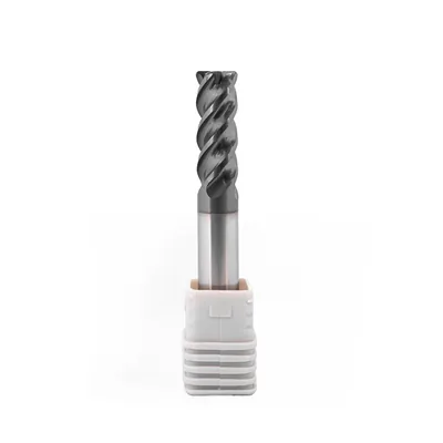 Fresa metal duro 70hrc toroidal 4 cortes ø 10,0 - r1,0 - 075 - 25,0mm h10 alcrsin - dry cut