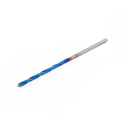 Broca de metal duro 55hrc ø 01,2 x 040,0 x 20,0mm haste ø 01,2mm naco blue - scd-012b dry cut