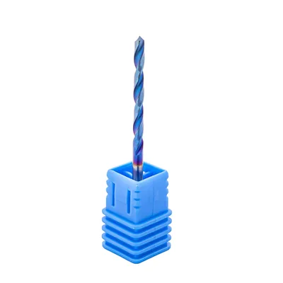 Broca de metal duro 55hrc ø 02,5 x 050,0 x 25,0mm haste ø 02,5mm naco blue - scd-025b dry cut