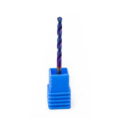 Broca de metal duro 55hrc ø 02,6 x 050,0 x 25,0mm haste ø 02,6mm naco blue - scd-026b dry cut