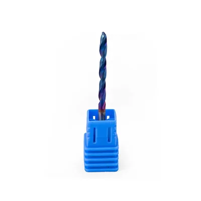 Broca de metal duro 55hrc ø 02,7 x 050,0 x 25,0mm haste ø 02,7mm naco blue - scd-027b dry cut