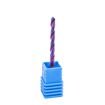 Broca de metal duro 55hrc ø 02,8 x 050,0 x 25,0mm haste ø 02,8mm naco blue - scd-028b dry cut