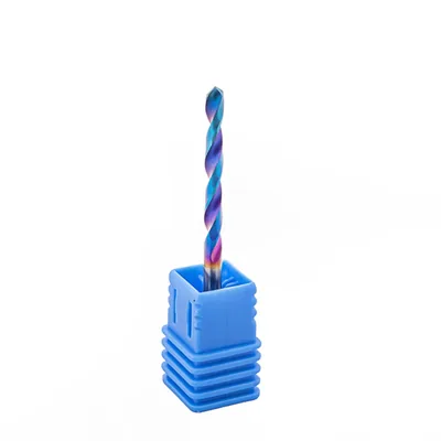 Broca de metal duro 55hrc ø 02,9 x 050,0 x 25,0mm haste ø 02,9mm naco blue - scd-029b dry cut