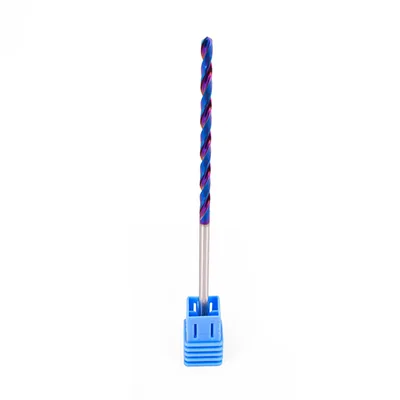Broca de metal duro 55hrc ø 03,1 x 050,0 x 25,0mm haste ø 03,1mm naco blue - scd-031b dry cut
