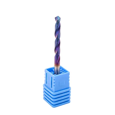 Broca de metal duro 55hrc ø 03,3 x 050,0 x 25,0mm haste ø 03,3mm naco blue - scd-033b dry cut