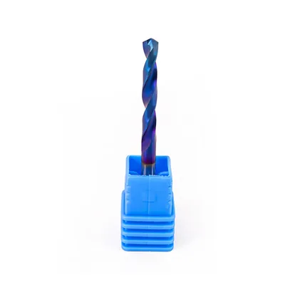 Broca de metal duro 55hrc ø 03,4 x 050,0 x 25,0mm haste ø 03,4mm naco blue - scd-034b dry cut