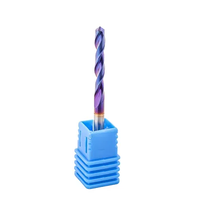 Broca de metal duro 55hrc ø 03,5 x 050,0 x 25,0mm haste ø 03,5mm naco blue - scd-035b dry cut