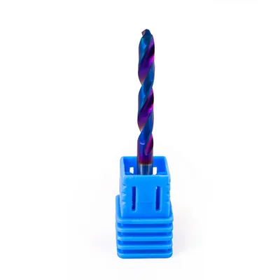 Broca de metal duro 55hrc ø 03,6 x 050,0 x 25,0mm haste ø 03,6mm naco blue - scd-036b dry cut
