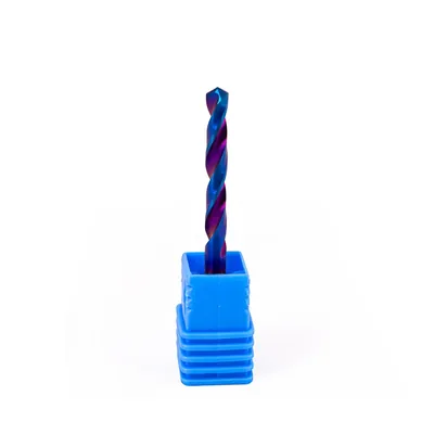 Broca de metal duro 55hrc ø 03,7 x 050,0 x 25,0mm haste ø 03,7mm naco blue - scd-037b dry cut