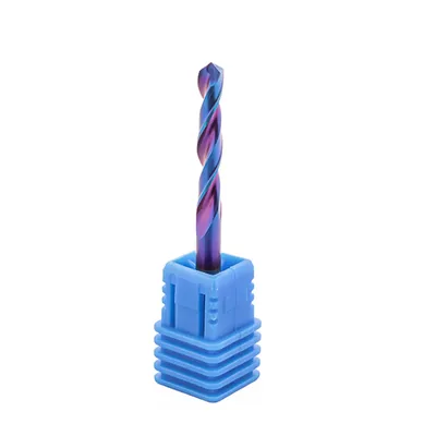 Broca de metal duro 55hrc ø 03,9 x 050,0 x 25,0mm haste ø 03,9mm naco blue - scd-039b dry cut