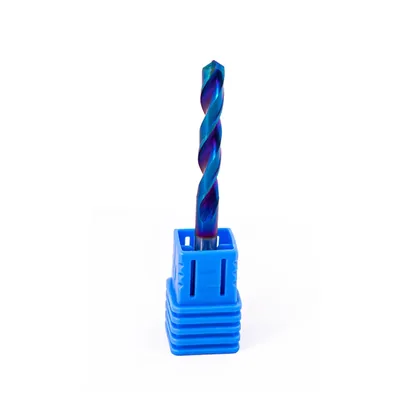 Broca de metal duro 55hrc ø 04,1 x 050,0 x 25,0mm haste ø 04,1mm naco blue - scd-041b dry cut