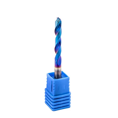 Broca de metal duro 55hrc ø 04,6 x 050,0 x 25,0mm haste ø 04,6mm naco blue - scd-046b dry cut