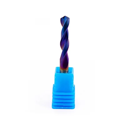 Broca de metal duro 55hrc ø 04,9 x 050,0 x 25,0mm haste ø 04,9mm naco blue - scd-049b dry cut