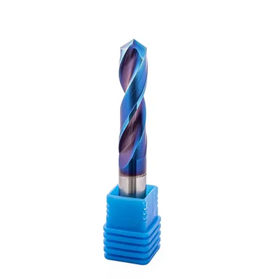Broca de metal duro 55hrc ø 09,7 x 075,0 x 35,0mm haste ø 09,7mm naco blue - scd-097b dry cut