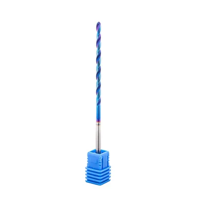 Broca de metal duro 55hrc ø 03,2 x 100,0 x 50,0mm haste ø 03,2mm naco blue - mcd-032b dry cut