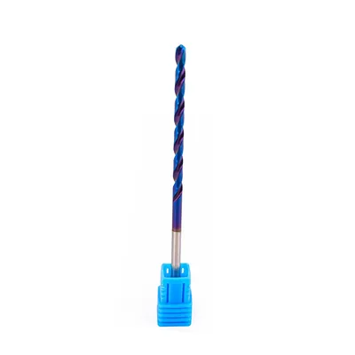 Broca de metal duro 55hrc ø 03,4 x 100,0 x 50,0mm haste ø 03,4mm naco blue - mcd-034b dry cut
