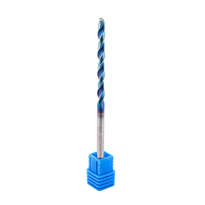 Broca de metal duro 55hrc ø 04,2 x 100,0 x 50,0mm haste ø 04,2mm naco blue - mcd-042b dry cut