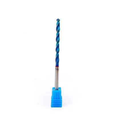 Broca de metal duro 55hrc ø 04,3 x 100,0 x 50,0mm haste ø 04,3mm naco blue - mcd-043b dry cut