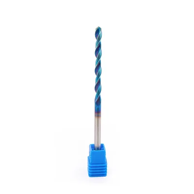 Broca de metal duro 55hrc ø 04,4 x 100,0 x 50,0mm haste ø 04,4mm naco blue - mcd-044b dry cut