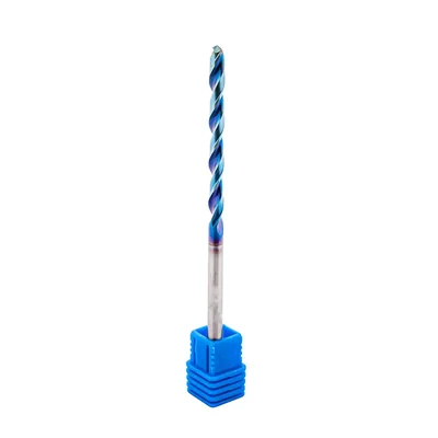 Broca de metal duro 55hrc ø 04,7 x 100,0 x 50,0mm haste ø 04,7mm naco blue - mcd-047b dry cut