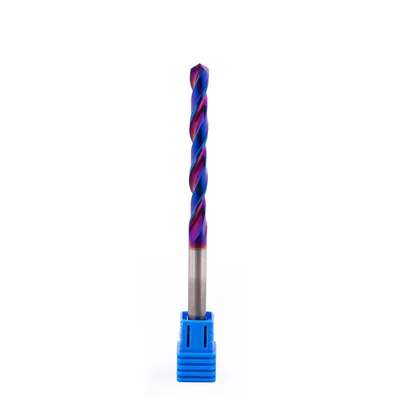Broca de metal duro 55hrc ø 06,0 x 100,0 x 50,0mm haste ø 06,0mm naco blue - mcd-060b dry cut