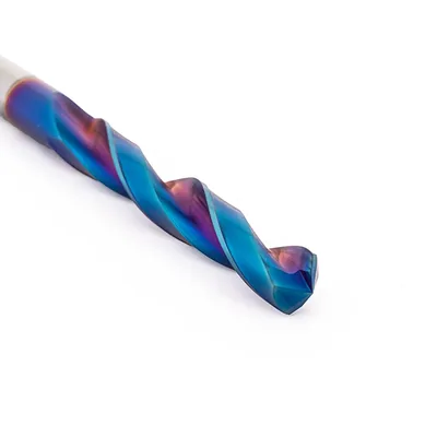 Broca de metal duro 55hrc ø 08,2 x 100,0 x 50,0mm haste ø 08,2mm naco blue - mcd-082b dry cut