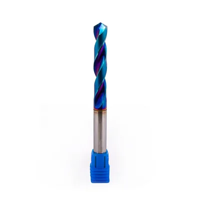 Broca de metal duro 55hrc ø 08,6 x 100,0 x 50,0mm haste ø 08,6mm naco blue - mcd-086b dry cut
