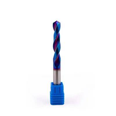 Broca de metal duro 55hrc ø 09,5 x 100,0 x 50,0mm haste ø 09,5mm naco blue - mcd-095b dry cut