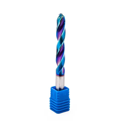 Broca de metal duro 55hrc ø 09,7 x 100,0 x 50,0mm haste ø 09,7mm naco blue - mcd-097b dry cut