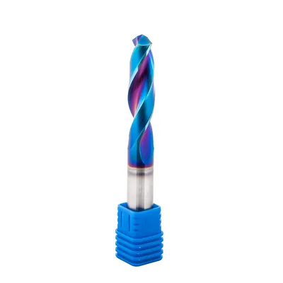 Broca de metal duro 55hrc ø 12,2 x 100,0 x 50,0mm haste ø 12,2mm naco blue - mcd-122b dry cut