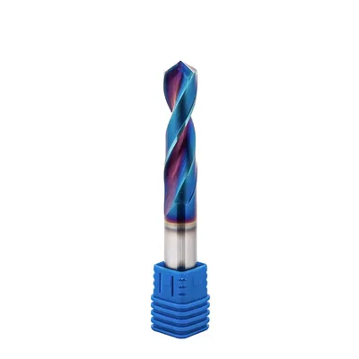 Broca de metal duro 55hrc ø 12,4 x 100,0 x 50,0mm haste ø 12,4mm naco blue - mcd-124b dry cut