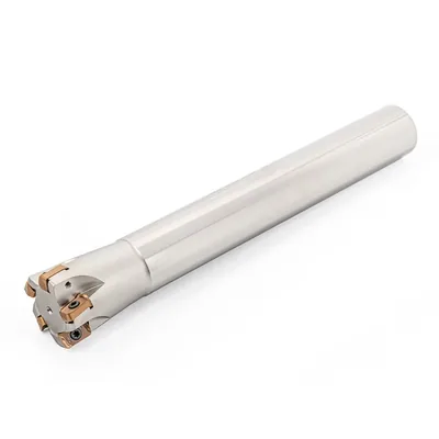 Fresa de topo ø 32 x 200mm 5 cortes haste ø 25,0mm para inserto logu 030310 - sansui