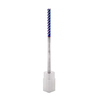 Fresa metal duro 65hrc reta 4 cortes ø 06,0 - 150 - 45,0mm h06 naco blue - dry cut
