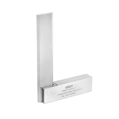 Esquadro de luz com base aço inoxidável 100 x 070mm classe 0 din875 - 4795-100 insize
